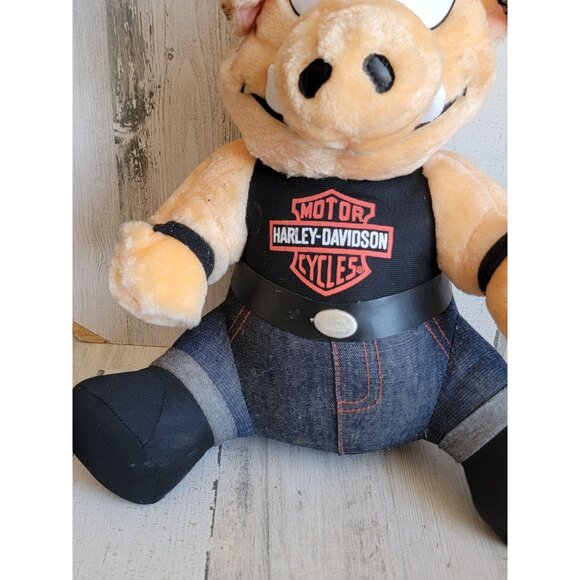 Vintage Harley Davidson bandana Pig Hog biker Toy motorcycle play by play - Picture 2 of 11